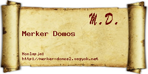 Merker Domos névjegykártya